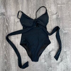 NWT Aerie black wrap tie full piece